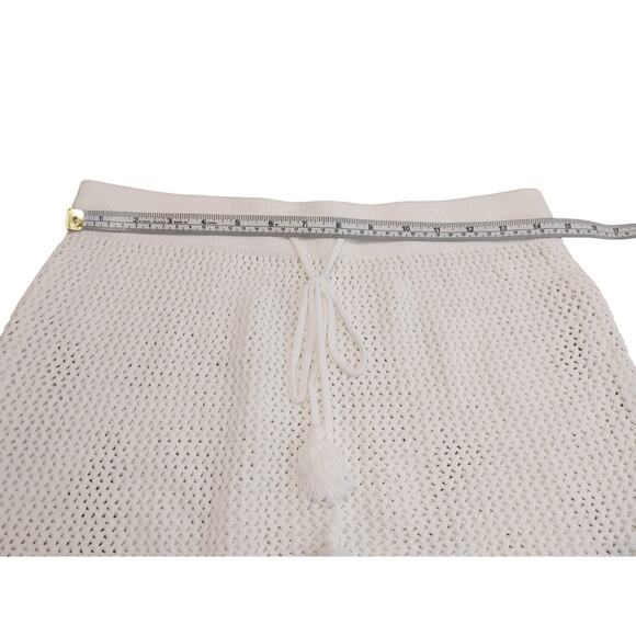 Moon & Madison Skirt Top Outfit Set Open Knit Crochet Cotton White Women Medium - Picture 7 of 14